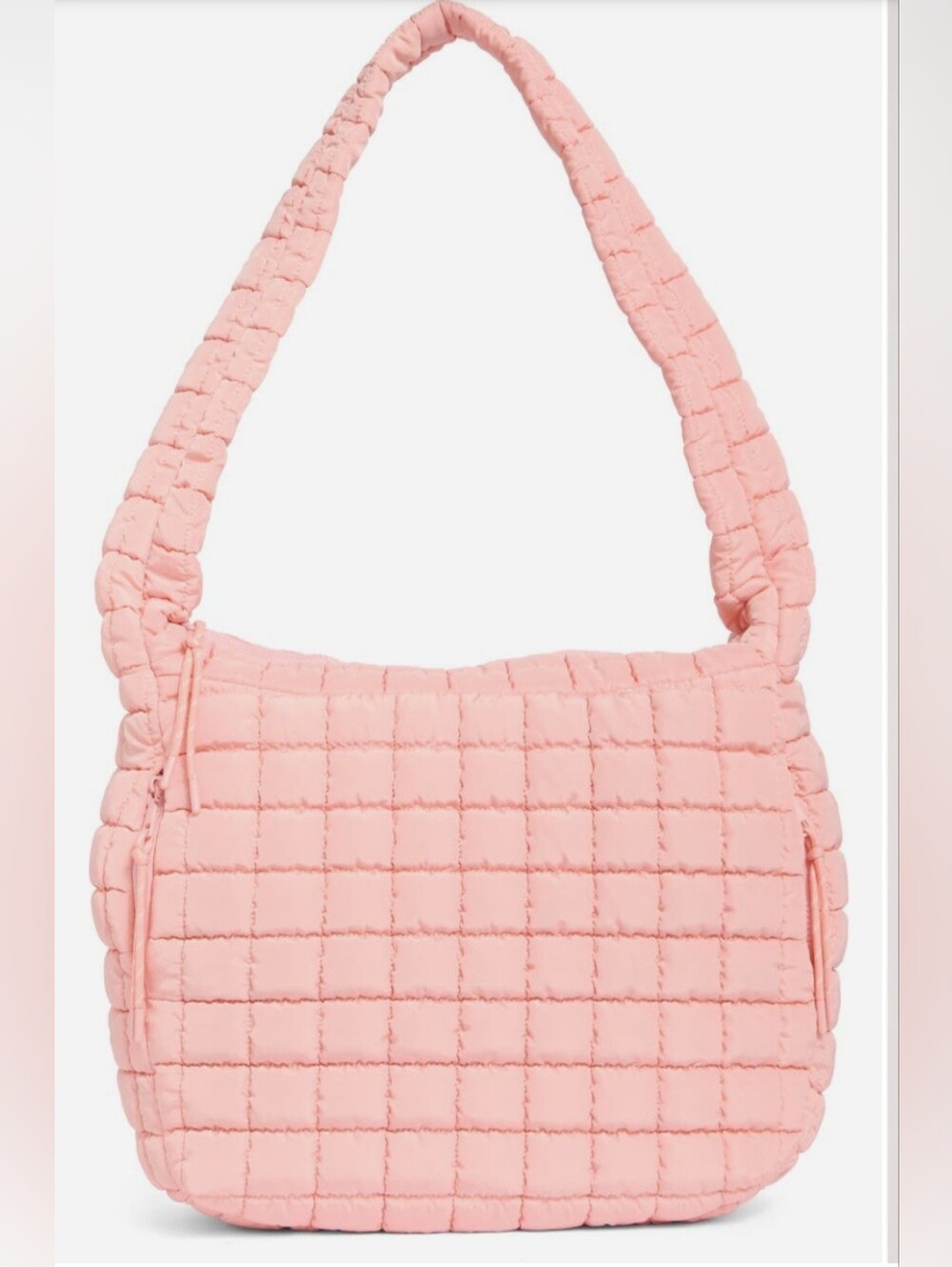 Urban Expressions Oversized Quilt Shoulder Hobo Bag - Black Or Blush, NWT - Picture 4 of 10